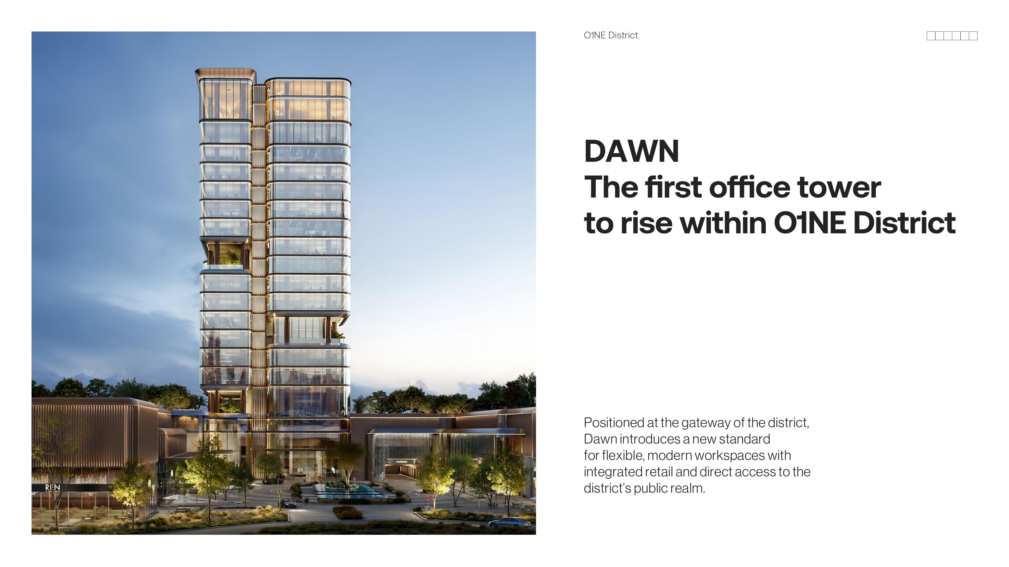 Torre DAWN, prima torre in vendita di O1NE District